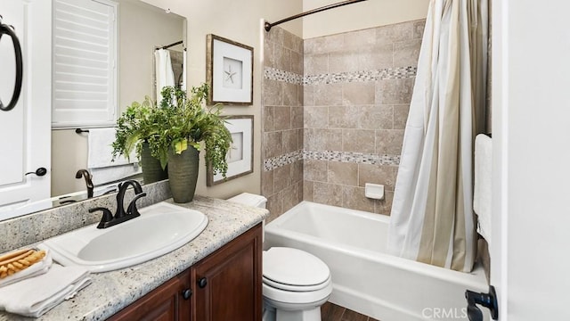 1849 Eucalyptus Rd, Nipomo, CA 93444 - full bathroom featuring vanity and shower / bathtub combination with curtain