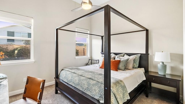 1849 Eucalyptus Rd, Nipomo, CA 93444 - carpeted bedroom with baseboards and a ceiling fan