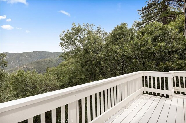 30260 Gremlin Ct, Running Springs, CA 92382 - deck featuring a mountain view