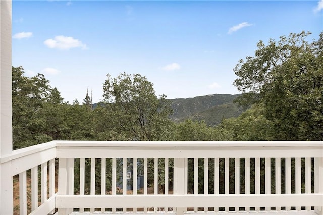 30260 Gremlin Ct, Running Springs, CA 92382 - wooden terrace with a mountain view