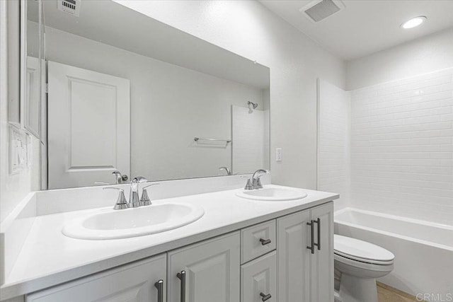 8608 Amherst St, Santee, CA 92071 - bathroom featuring double vanity and tub / shower combination