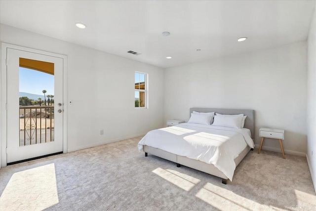 8608 Amherst St, Santee, CA 92071 - bedroom with access to outside, carpet, and recessed lighting