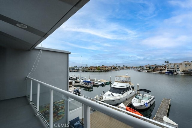 4073 Aladdin Dr, Huntington Beach, CA 92649 - balcony featuring a water view and a boat dock