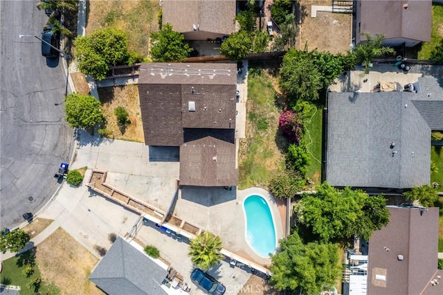 17571 Shamrock Ave, Fontana, CA 92336 - aerial view of a pool