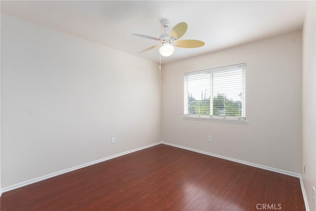 17571 Shamrock Ave, Fontana, CA 92336 - empty room with wood finished floors and a ceiling fan
