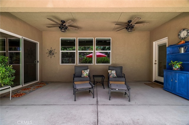 10 Harmony Park Cir, Chico, CA 95973 - view of patio featuring a ceiling fan