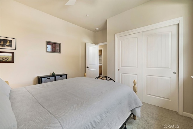 10 Harmony Park Cir, Chico, CA 95973 - bedroom with carpet floors, a closet, and ceiling fan