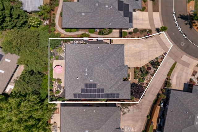 10 Harmony Park Cir, Chico, CA 95973 - aerial view of property and surrounding area with property parcel outlined