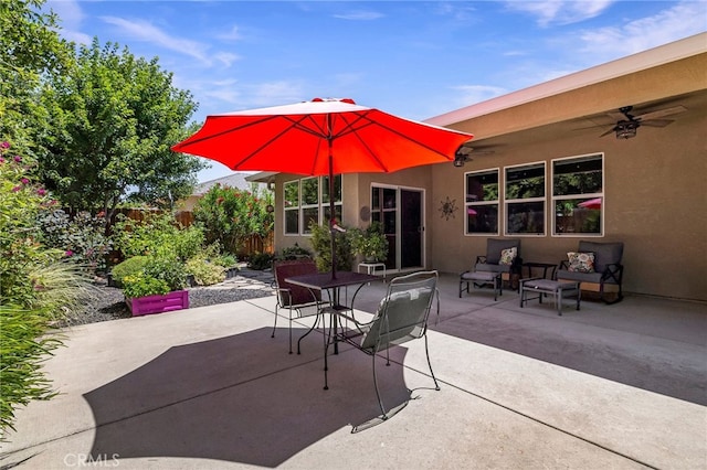 10 Harmony Park Cir, Chico, CA 95973 - view of patio / terrace with a ceiling fan