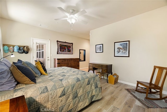 10 Harmony Park Cir, Chico, CA 95973 - bedroom with light wood-type flooring and ceiling fan