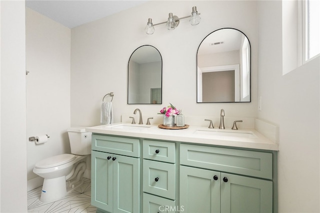 112 W Norwood Pl, San Gabriel, CA 91776 - bathroom featuring double vanity and toilet