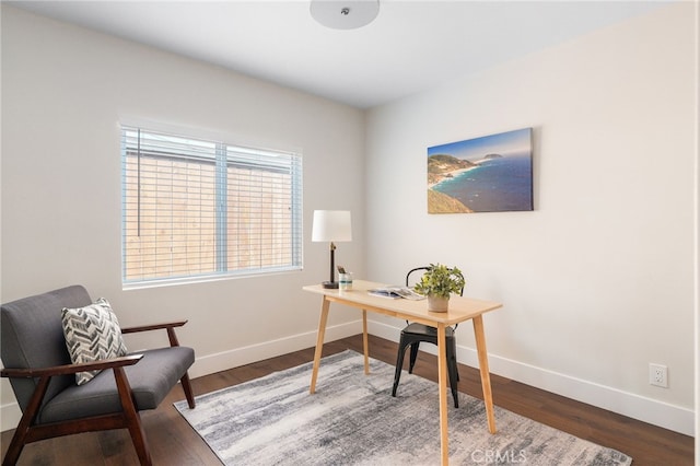 112 W Norwood Pl, San Gabriel, CA 91776 - home office featuring baseboards and wood finished floors