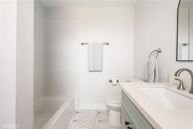 112 W Norwood Pl, San Gabriel, CA 91776 - bathroom with vanity, tile patterned floors, and shower / bathtub combination