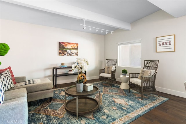 112 W Norwood Pl, San Gabriel, CA 91776 - living area featuring wood finished floors and beamed ceiling