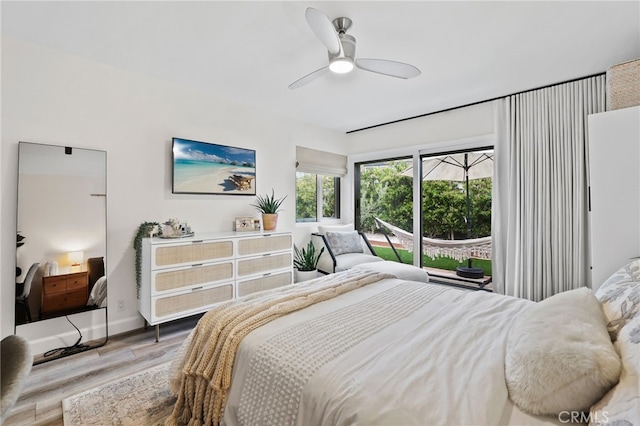 33586 Via Corvalian Unit 23, Dana Point, CA 92629 - bedroom with wood finished floors and ceiling fan