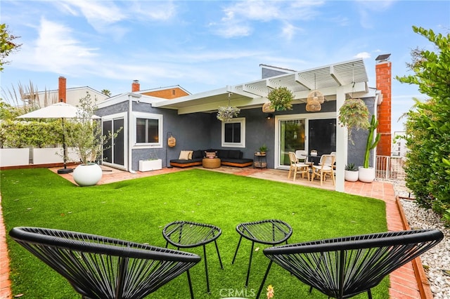33586 Via Corvalian Unit 23, Dana Point, CA 92629 - back of property with a patio, stucco siding, and an outdoor hangout area