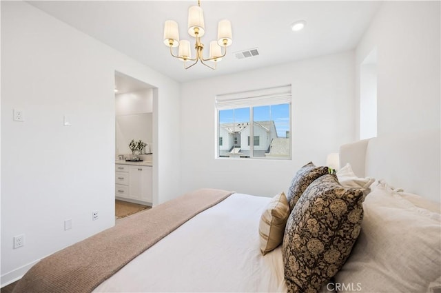 111 Juniper Dr, Rancho Mission Viejo, CA 92694 - bedroom with a chandelier and ensuite bath