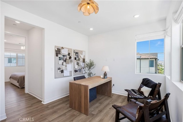 111 Juniper Dr, Rancho Mission Viejo, CA 92694 - home office with wood finished floors and recessed lighting