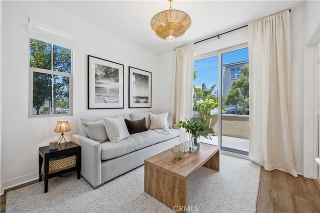 111 Juniper Dr, Rancho Mission Viejo, CA 92694 - living area with wood finished floors and baseboards