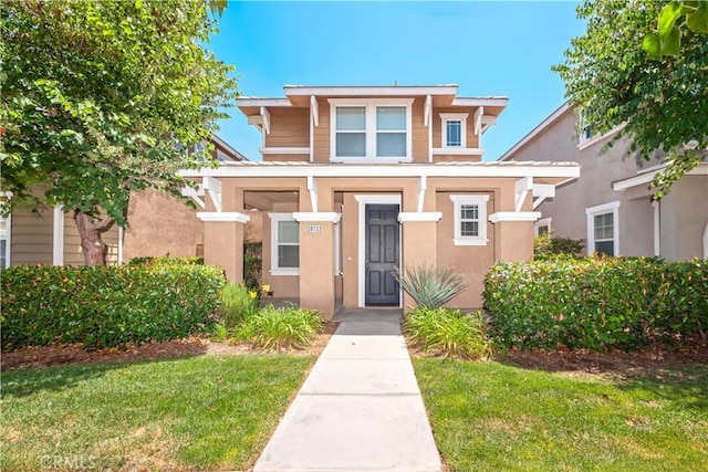 38133 Mendocino Way, Palmdale, CA 93550 - view of front of home featuring a front yard and stucco siding