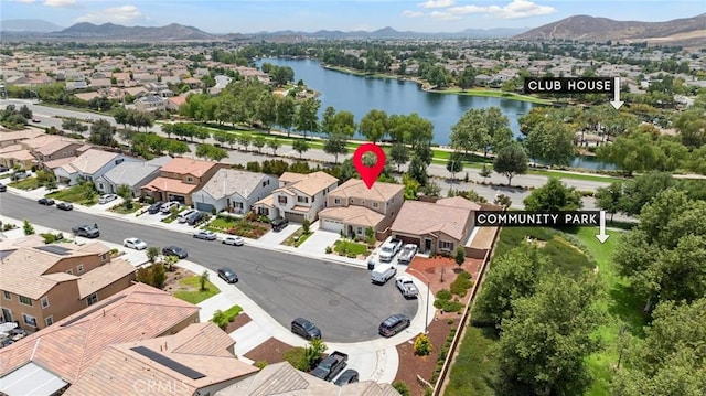 29273 Caravel Dr, Menifee, CA 92585 - aerial perspective of suburban area with a water and mountain view