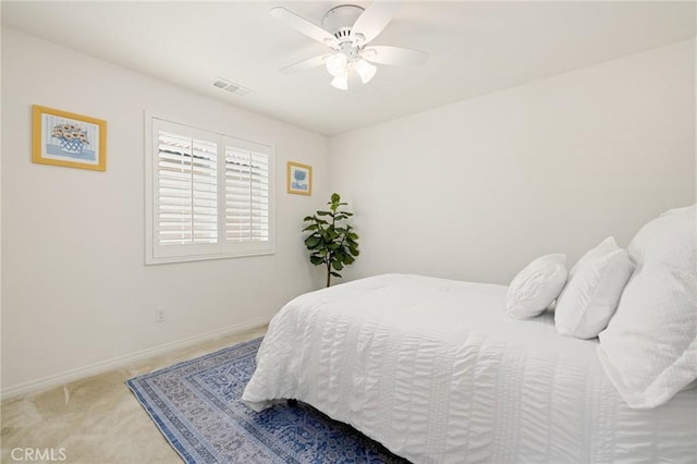 29273 Caravel Dr, Menifee, CA 92585 - bedroom featuring light carpet and a ceiling fan