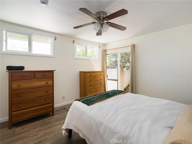 2049 Avenida Aprenda, Rancho Palos Verdes, CA 90275 - bedroom with dark wood-style floors and ceiling fan