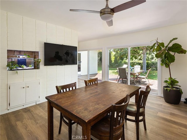 2049 Avenida Aprenda, Rancho Palos Verdes, CA 90275 - dining room with wood finished floors and ceiling fan
