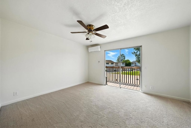 575 Otay Lakes Rd Unit 26, Chula Vista, CA 91913 - unfurnished room with a wall unit AC, ceiling fan, carpet, and a textured ceiling