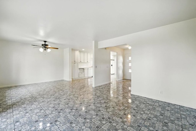 575 Otay Lakes Rd Unit 26, Chula Vista, CA 91913 - unfurnished living room with ceiling fan and light tile patterned floors