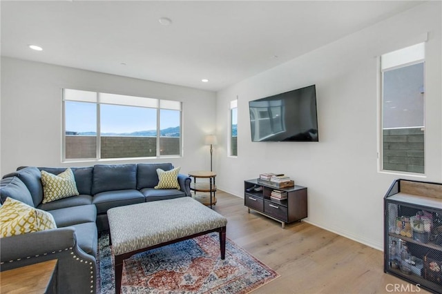 783 Longhorn, Rancho Mission Viejo, CA 92694 - living area featuring light wood-type flooring and recessed lighting