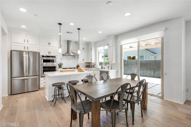 783 Longhorn, Rancho Mission Viejo, CA 92694 - dining room with light wood-style floors and recessed lighting