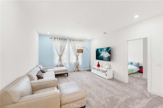 16526 Trailblazer Ave, Chino, CA 91708 - carpeted living area featuring recessed lighting and baseboards