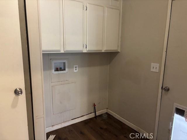 10450 Stageline St, Corona, CA 92883 - laundry area with cabinet space, dark wood-type flooring, and washer hookup