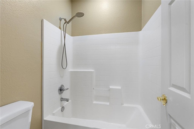 11529 Trailrun Ct, Riverside, CA 92505 - bathroom with a textured wall and shower / bathtub combination