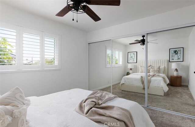81 Golden Glen St Unit 1, Irvine, CA 92604 - bedroom with a closet, carpet floors, and ceiling fan