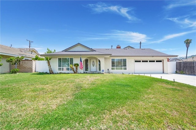 21237 Silver Cloud Dr, Diamond Bar, CA 91765 - ranch-style home featuring driveway, a garage, stucco siding, and a chimney