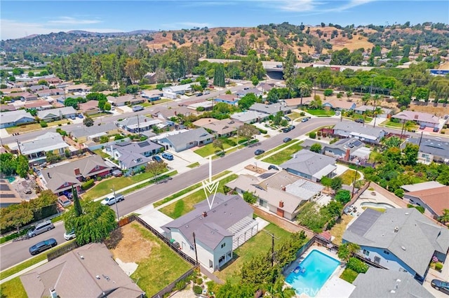 21237 Silver Cloud Dr, Diamond Bar, CA 91765 - aerial view of residential area featuring a pool area