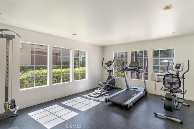 3555 Grove St Unit 231, Lemon Grove, CA 91945 - workout room featuring healthy amount of natural light and recessed lighting