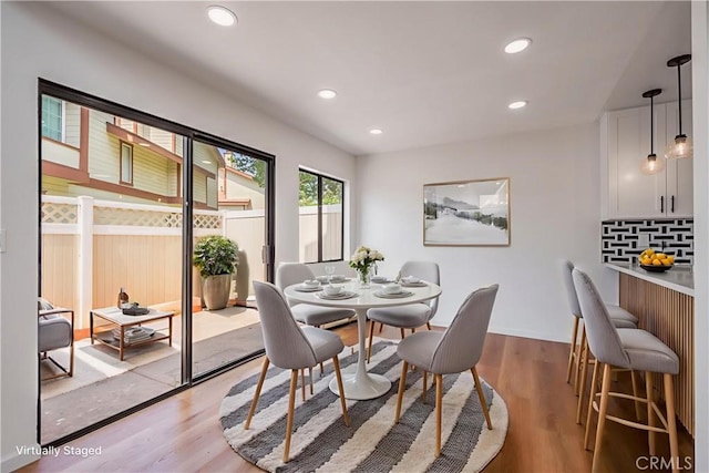 8939 Gallatin Rd Unit 68, Pico Rivera, CA 90660 - dining space with light wood finished floors and recessed lighting