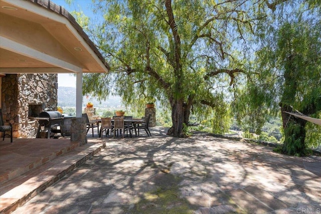 25171 Jesmond Dene Rd, Escondido, CA 92026 - view of patio with outdoor dining space and a grill