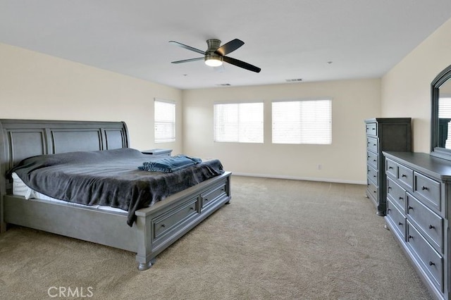 9142 San Luis Obispo Ln, Riverside, CA 92508 - bedroom with light carpet and a ceiling fan