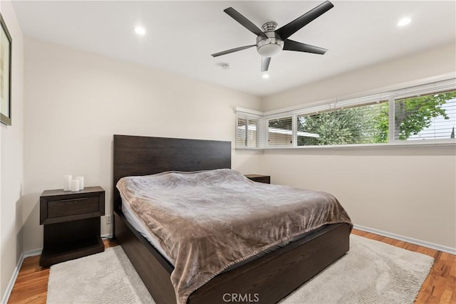 15936 Osborne St, North Hills, CA 91343 - bedroom featuring recessed lighting, wood finished floors, and ceiling fan