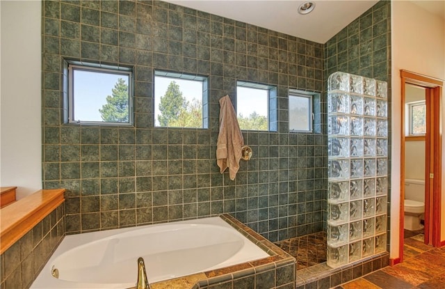 4570 Christine Loomis Dr, Arroyo Grande, CA 93420 - bathroom with a garden tub, walk in shower, and recessed lighting