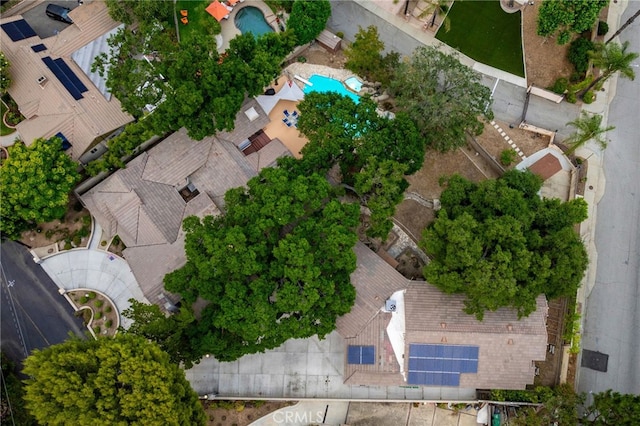 1146 Sandhurst Ln, La Verne, CA 91750 - aerial view of property and surrounding area featuring a pool area