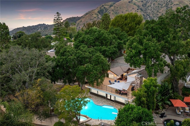 1146 Sandhurst Ln, La Verne, CA 91750 - view of subject property with a pool area and mountains