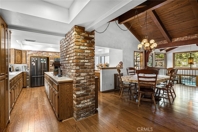 1146 Sandhurst Ln, La Verne, CA 91750 - dining area with light wood-style floors and a chandelier