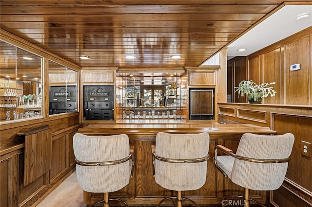 1146 Sandhurst Ln, La Verne, CA 91750 - indoor dry bar with wooden ceiling and wooden walls
