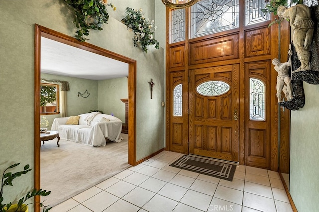 1146 Sandhurst Ln, La Verne, CA 91750 - foyer with light carpet and light tile patterned flooring