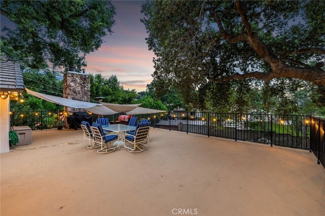 1146 Sandhurst Ln, La Verne, CA 91750 - patio terrace at dusk with a patio area